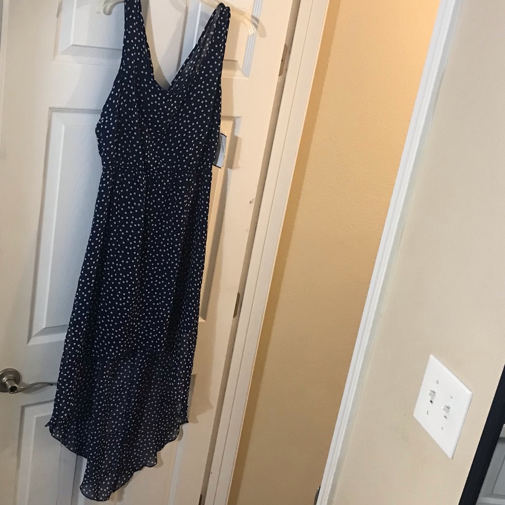 Women’s polka dot high low large dress